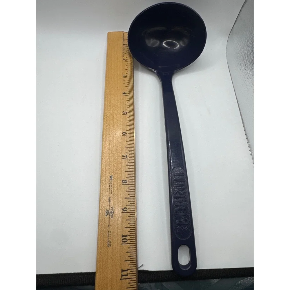 UltraTemp Navy Blue High Heat Nylon Soup Ladle 400F Made in USA 11 Inch